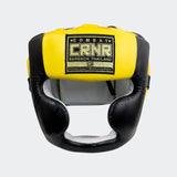 HMIT Headgear, Combat Corner headgear, Boxing headgear, Muay Thai Headgear, yellow headgear