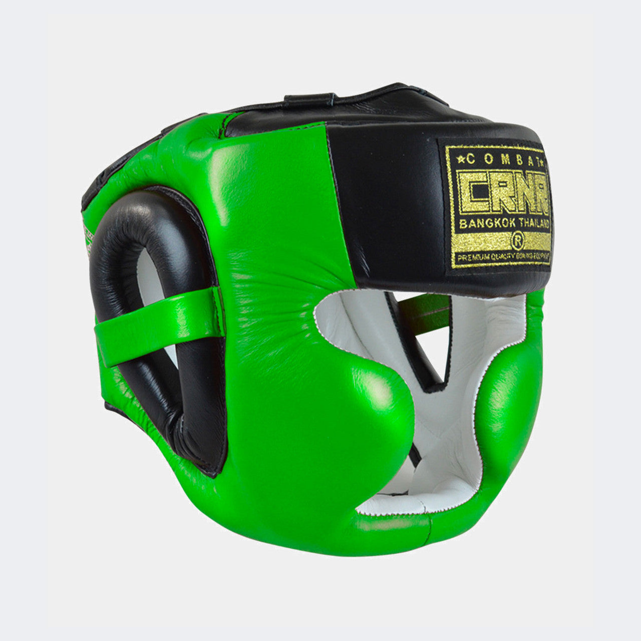 Combat Corner Headgear, HMIT Full Face HeadGear | Green, Muay Thai Heagear