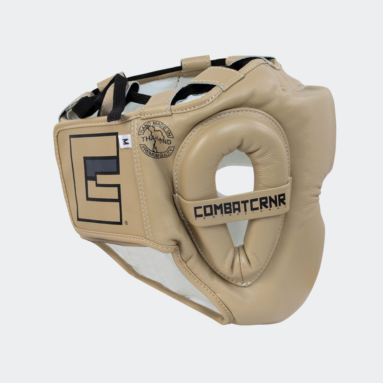 HMIT Headgear, Combat Corner headgear, Boxing headgear, Muay Thai Headgear, tan headgear, khaki