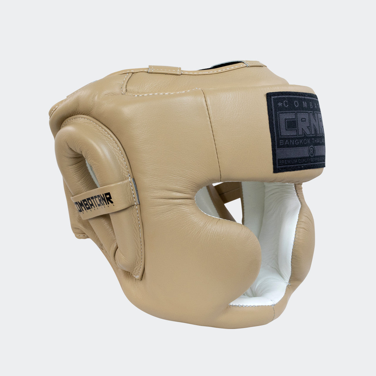 HMIT Headgear, Combat Corner headgear, Boxing headgear, Muay Thai Headgear, tan headgear, khaki