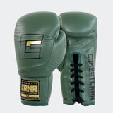 OD Green boxing gloves, HMIT Boxing Gloves, Muay Thai Gloves, Lace Up Boxing Gloves, pro fight boxing, Army Green Boxing Gloves