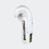 White boxing gloves, HMIT Boxing Gloves, Muay Thai Gloves, Lace Up Boxing Gloves, pro fight boxing gloves, leather boxing gloves