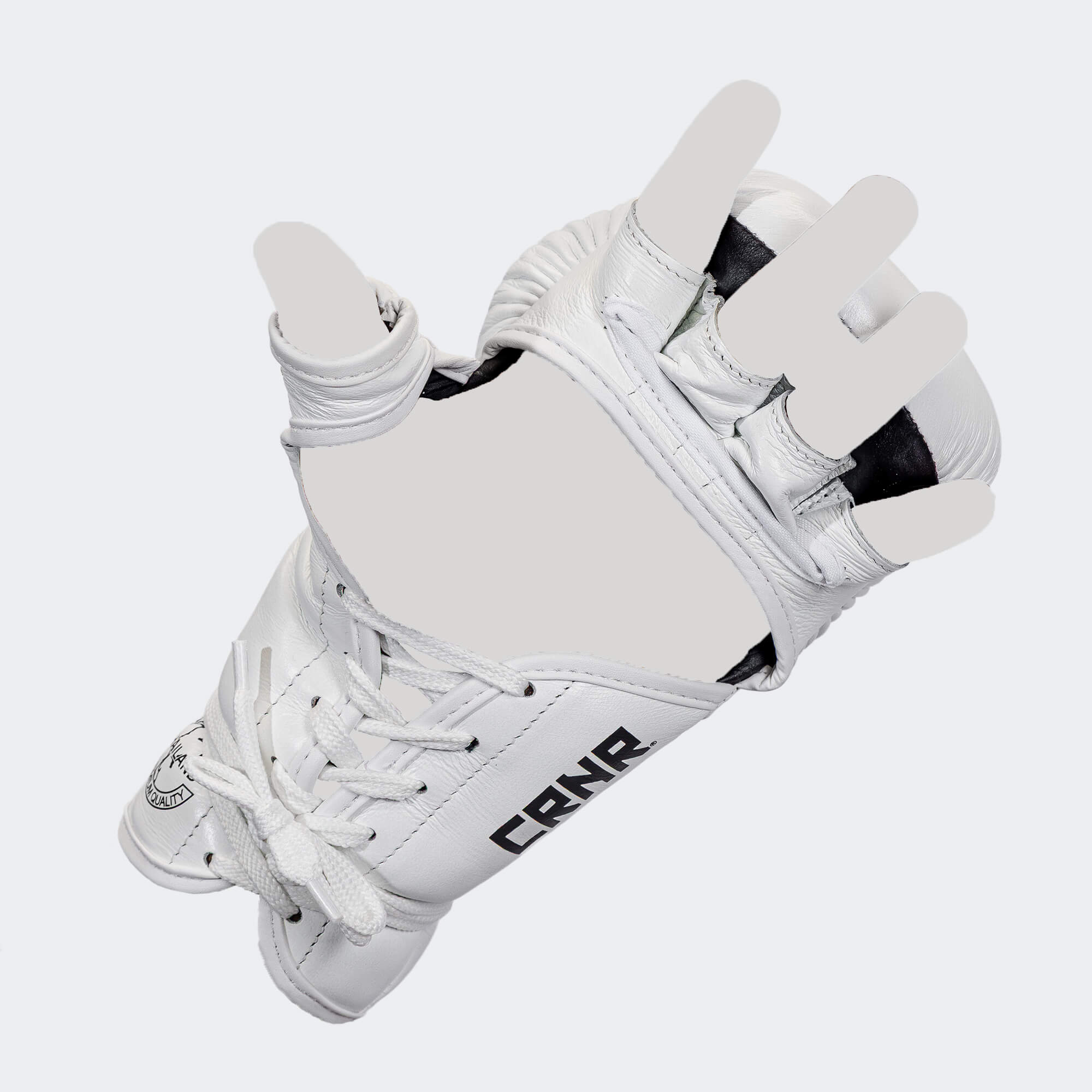 HMIT Lace Up MMA Sparring Gloves | White