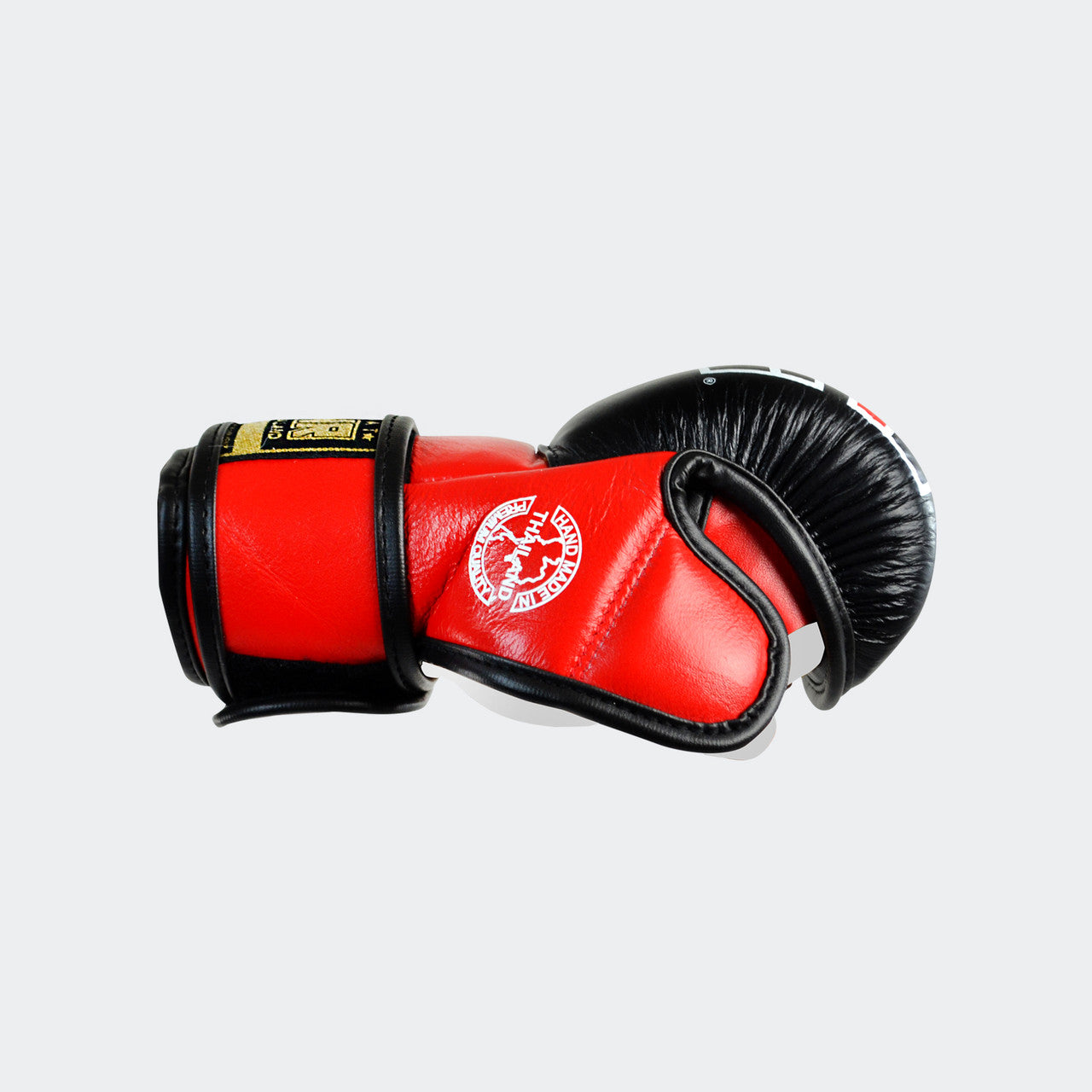 Product photo of the inside left side of the red Combat Corner HMIT MMA Training Glove