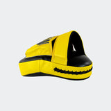 HMIT Punch Mitts, Leather Punch Mitts, YellowPunch Mitts, Hand Made in Thailand, Boxing Punch Mitts, Boxing Mitts