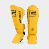 HMIT Muay Thai Shin Guards - Combat Corner, HMIT Shin Guards, Yellow Shin Guards, Combat Corner Shin Guards, Muay Thai Shin Guards, Kickboxing Shin Guards
