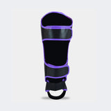 HMIT Shin Guards, Hand made in Thailand, Leather Shin Guards, Purple Shin Guards, Shin Pads, Black Shin Guards