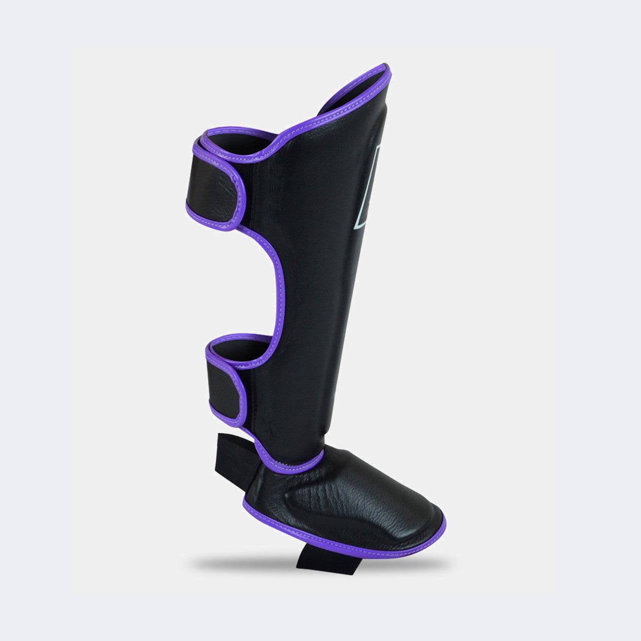 HMIT Shin Guards, Hand made in Thailand, Leather Shin Guards, Purple Shin Guards, Shin Pads, Black Shin Guards
