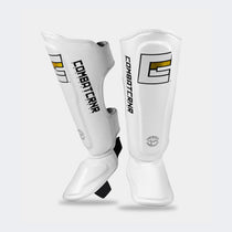 HMIT Muay Thai Shin Guards - Combat Corner, Thai Boxing shin guards, kickboxing shin pads, CRNR Shin Guards, Combat Corner Shin Guards, Made in Thailand Shin Guards, Thai Boxing shin guards, White Muay Thai Shin Guards