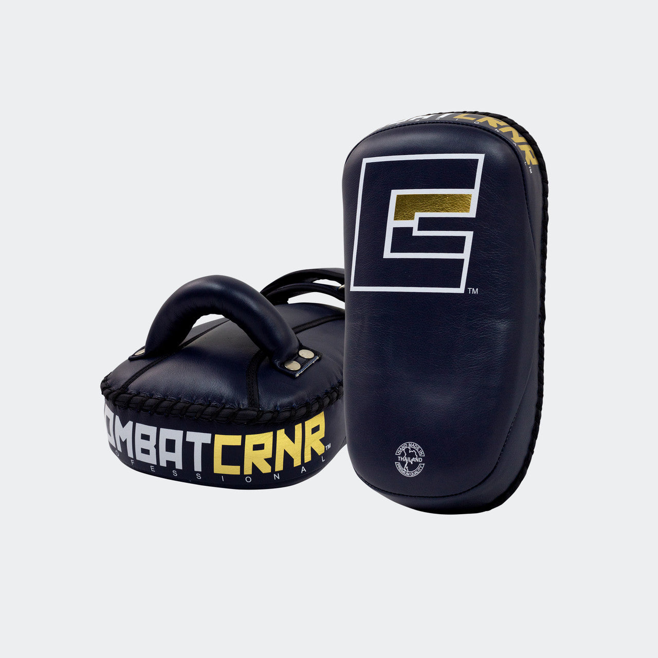 HMIT Thai Pads, Single Strap Thai Pads, Muay Thai Pads, Navy Thai Pads