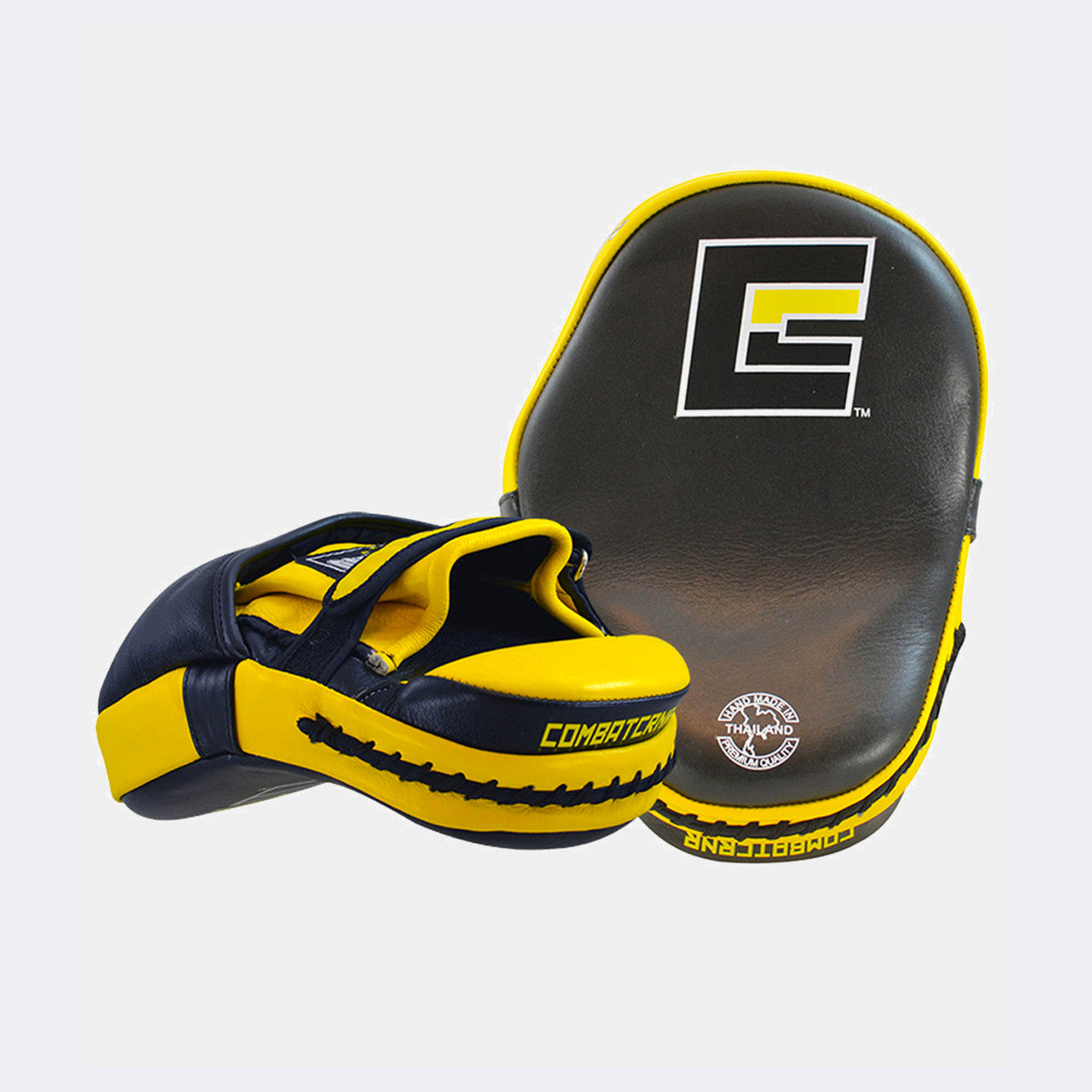 HMIT Tech Punch Mitts, Punch Mitts, Yellow Punch Mitts, Hand Made in Thailand