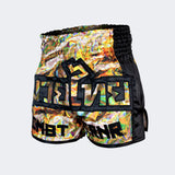 Muay Thai Shorts, Thai Shorts, Gold Muay Thai Shorts, CRNR Muay Thai Shorts, Thai Boxing Shorts, Combat Corner Muay Thai Shorts