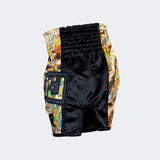 Muay Thai Shorts, Thai Shorts, Gold Muay Thai Shorts, CRNR Muay Thai Shorts, Thai Boxing Shorts, Combat Corner Muay Thai Shorts