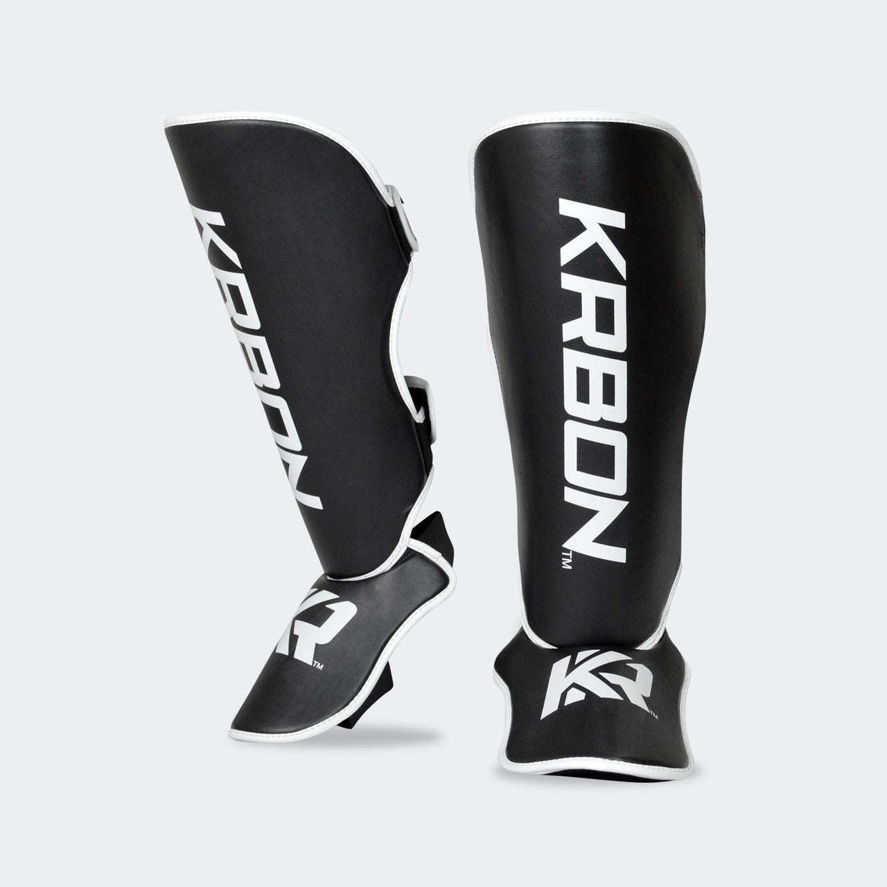 Black shin guards, Black muay thai shin guards, shin pads, womens muay thai shin guards, kickboxing shin guards, KRBON