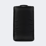 Photo of the front of Combat Corner's black Made in the USA Kick Shield, made for MMA, Muay Thai, Martial Arts, and more.