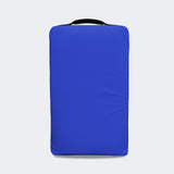 Photo of the front of Combat Corner's blue Made in the USA Kick Shield, made for MMA, Muay Thai, Martial Arts, and more.