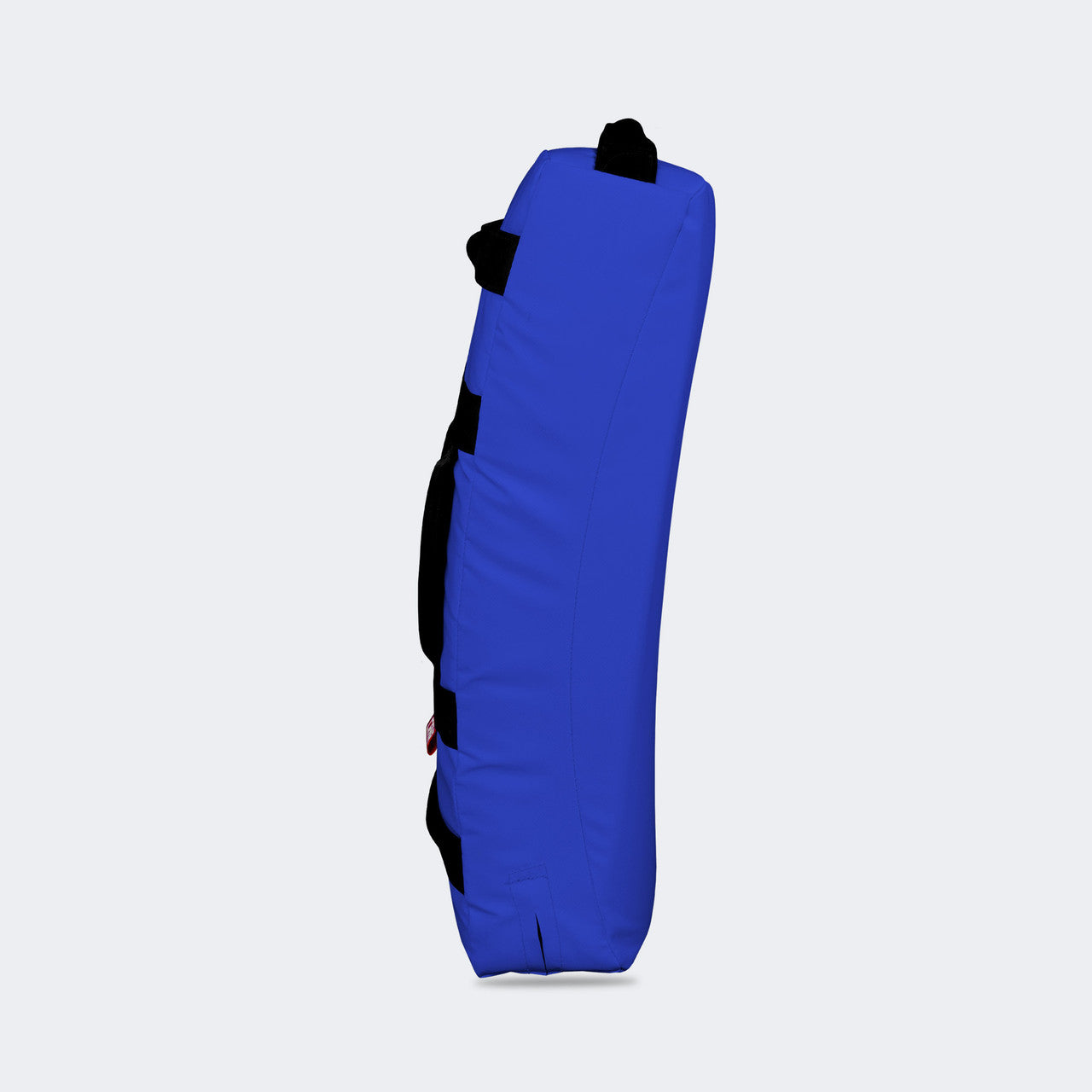 Photo of the left of Combat Corner's blue Made in the USA Kick Shield, made for MMA, Muay Thai, Martial Arts, and more.