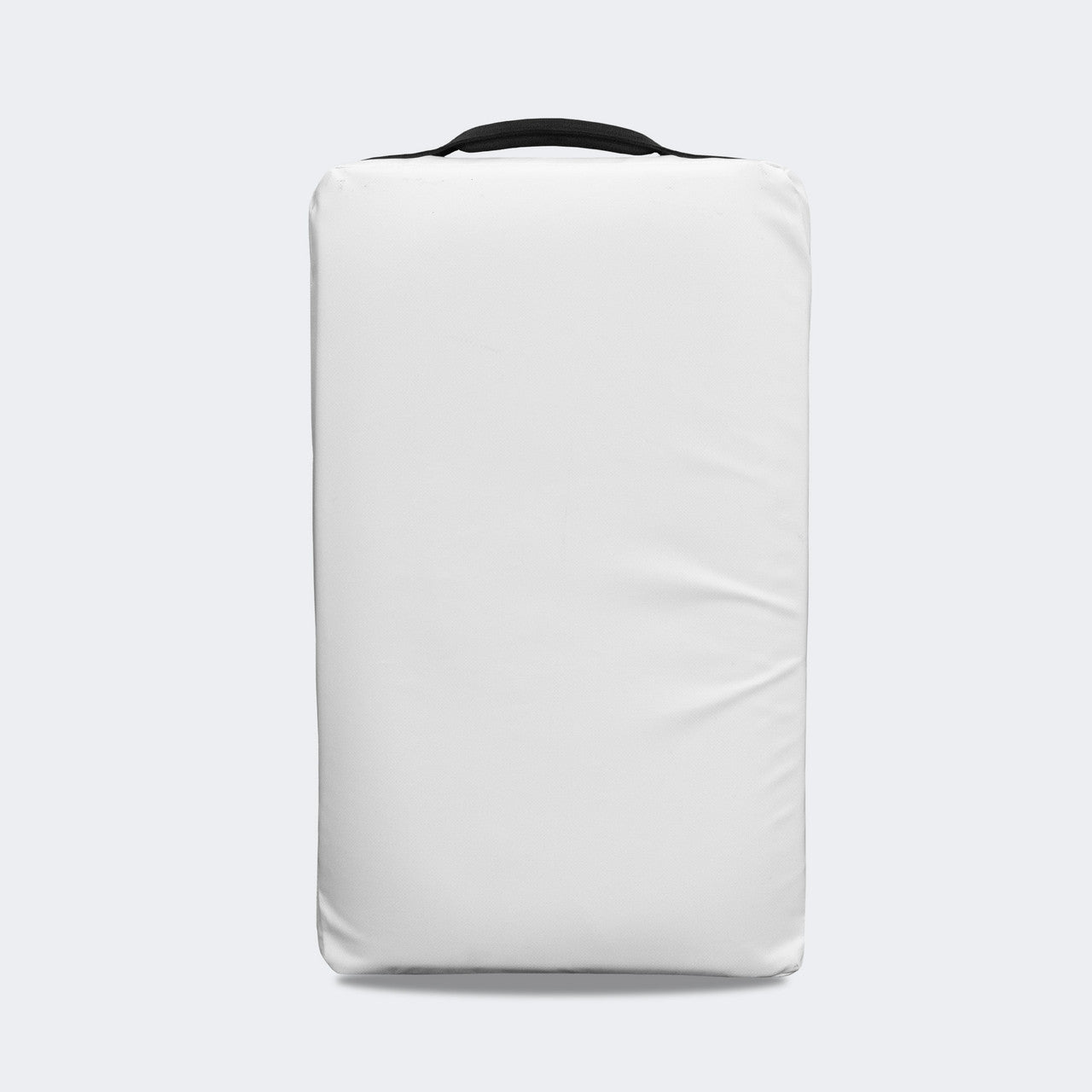 Photo of the front of Combat Corner's white Made in the USA Kick Shield, made for MMA, Muay Thai, Martial Arts, and more.