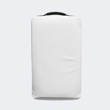Photo of the front of Combat Corner's white Made in the USA Kick Shield, made for MMA, Muay Thai, Martial Arts, and more.