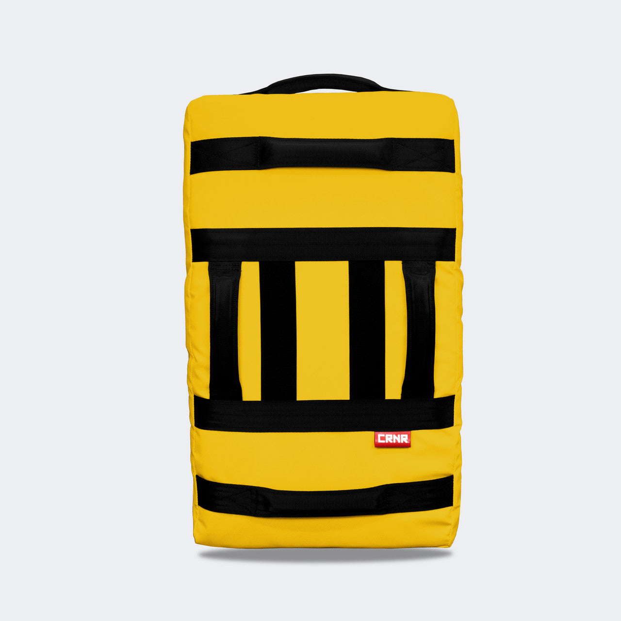 Photo of the back of Combat Corner's yellow Made in the USA Kick Shield, made for MMA, Muay Thai, Martial Arts, and more.