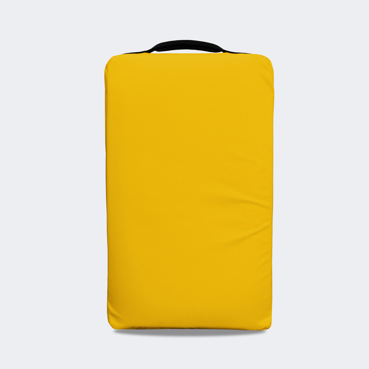 Photo of the front of Combat Corner's yellow Made in the USA Kick Shield, made for MMA, Muay Thai, Martial Arts, and more.