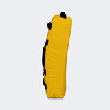 Photo of the left of Combat Corner's yellow Made in the USA Kick Shield, made for MMA, Muay Thai, Martial Arts, and more.