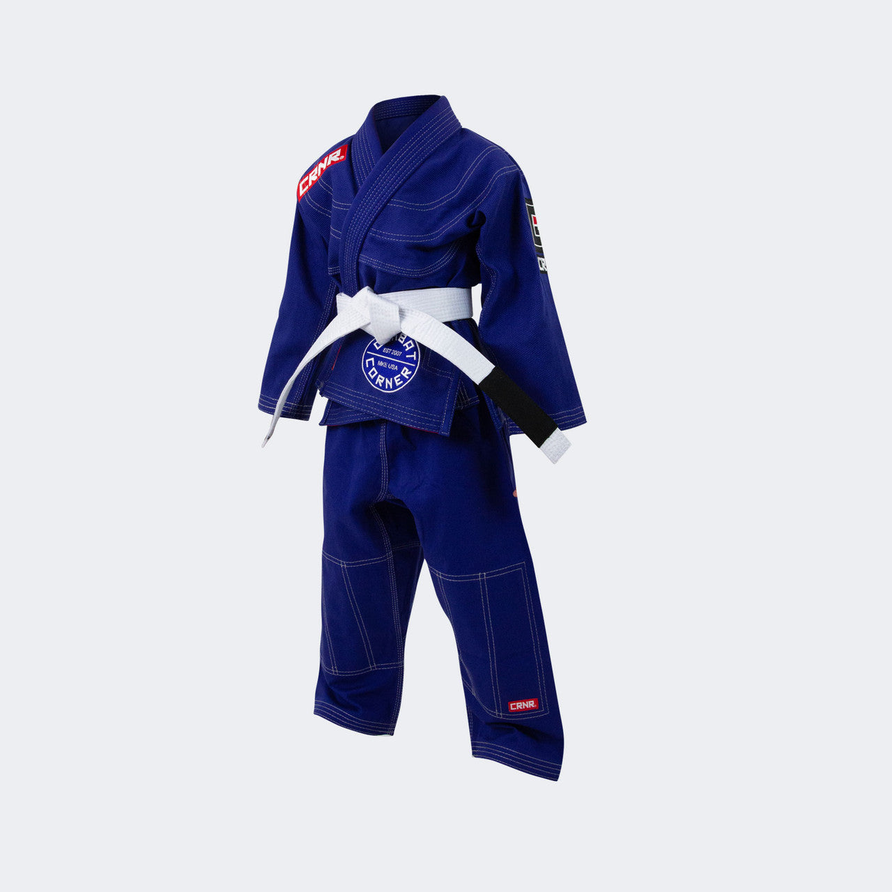 Kids BJJ GI Royal Blue | v6 Combat Corner, Kids Jiu Jitsu GI, Blue Youth BJJ GI, Blue Kids BJJ GI, Cheap Kids GI, Kids GI with white belt, CRNR kids gi