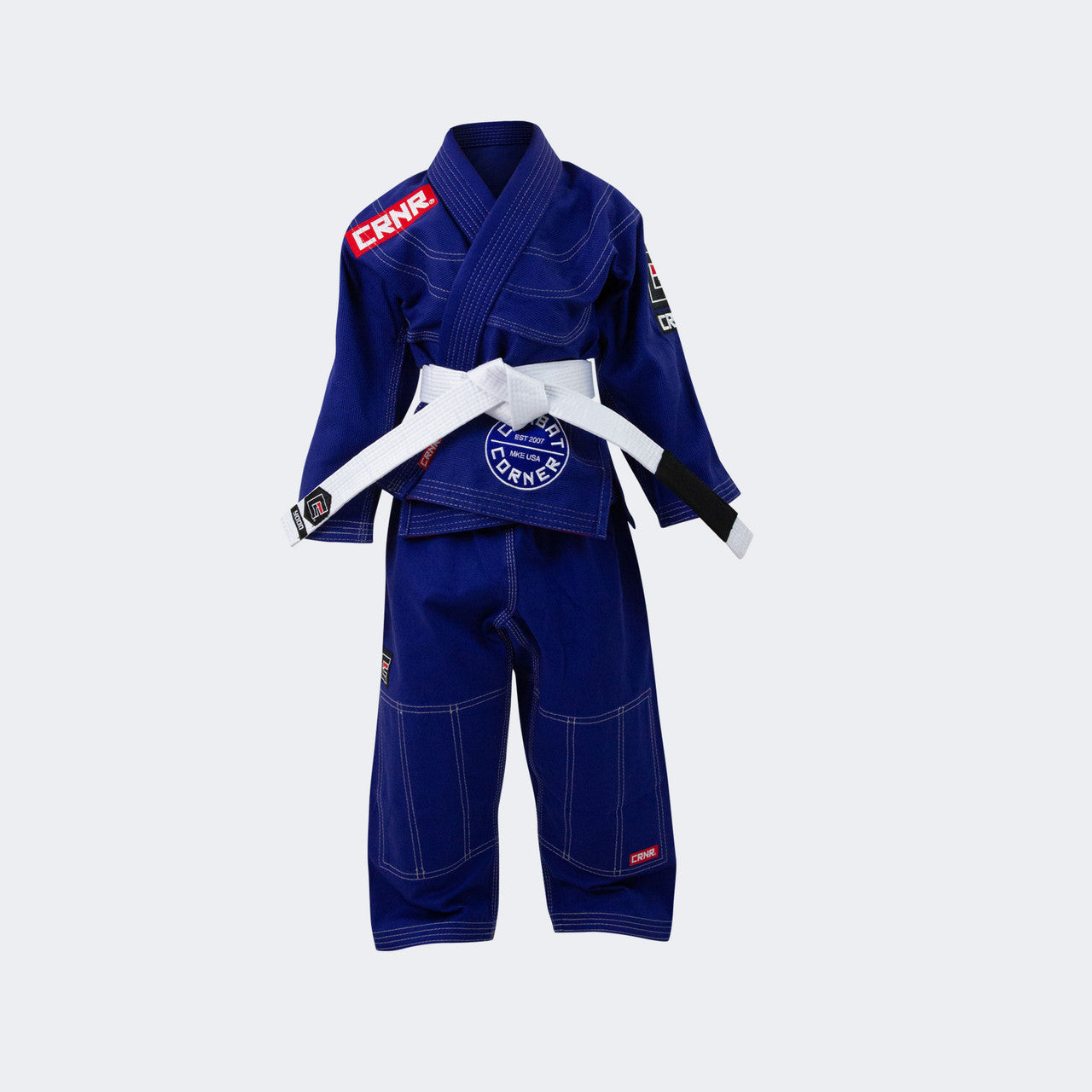 Kids BJJ GI Royal Blue | v6 Combat Corner, Kids Jiu Jitsu GI, Blue Youth BJJ GI, Blue Kids BJJ GI, Cheap Kids GI, Kids GI with white belt, CRNR kids gi