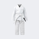 recruit bjj gi, white bjj gi, kids bjj gi, cheap kids bjj gi, cheap kids jiu jitsu gi, economy kids GI, child size bjj gi, childrens jiu jitsu gi, academy bjj gi, youth bjj gi, free white belt kids gi