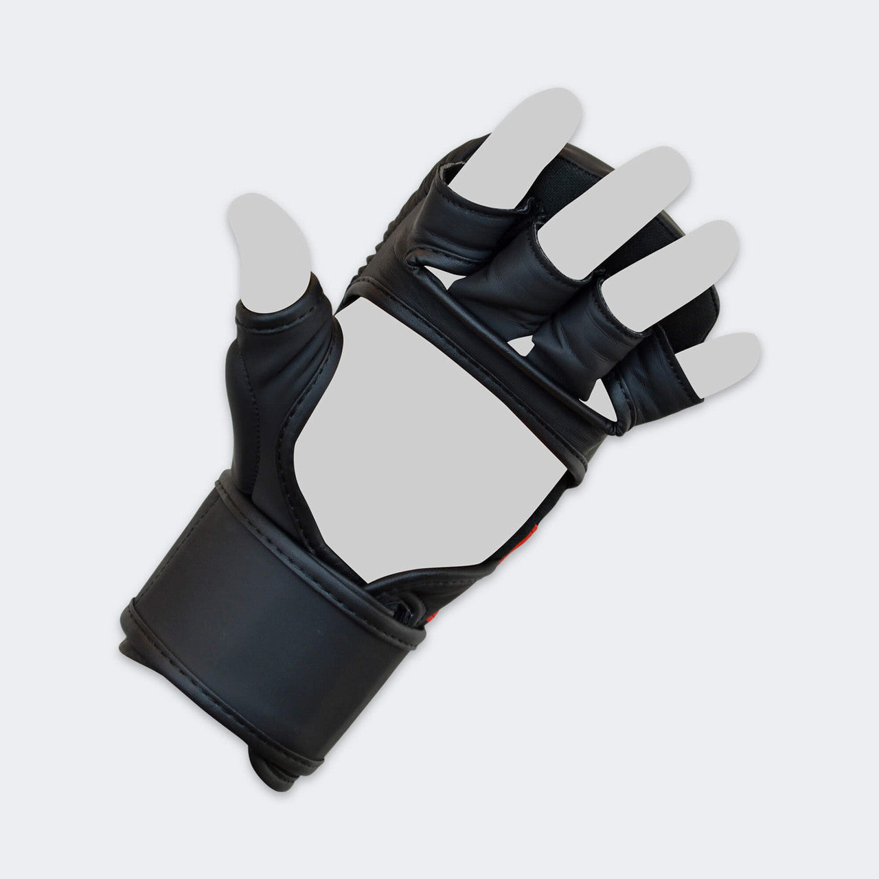 Product photo of the open palm of the black Combat Corner MMA Spar Glove