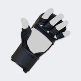 Product photo of the open palm of the black Combat Corner MMA Spar Glove