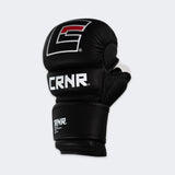 Product photo of the top of the black Combat Corner Prime MMA Sparring Glove