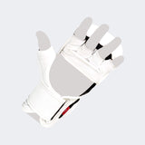 Product photo of the open palm of the white Combat Corner Prime MMA Sparring Glove