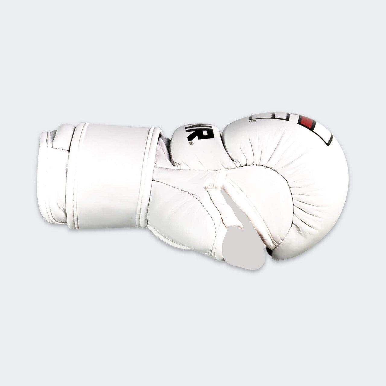 Product photo of the inside left side of the white Combat Corner Prime MMA Sparring Glove