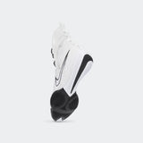 Back-left perspective view of the Nike HyperKO 3 boxing shoe in white, available at Combat Corner.