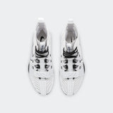Top-down view of a pair of Nike HyperKO 3 boxing shoes in white, available at Combat Corner.