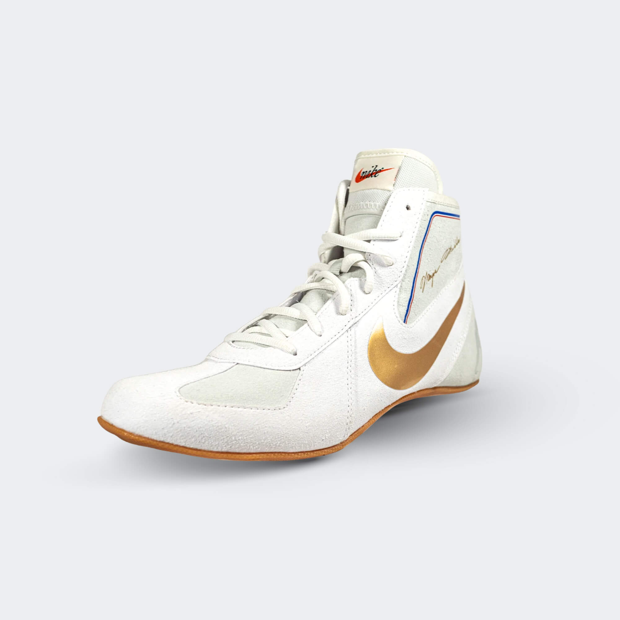 Outer right angle of the Nike Footsweep 2 wrestling shoe in SE Photon, available from Combat Corner.