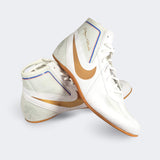 Stacked pair of Nike Footsweep 2 wrestling shoes in SE Photon, available from Combat Corner.