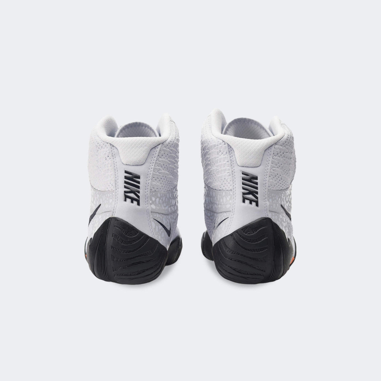 Back heel view of the Nike Tawa wrestling shoes in SE Olympic, available at Combat Corner.