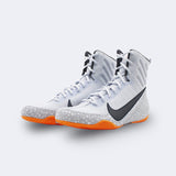 Pair of Nike Machomai 3 boxing shoes in SE, viewed from a front-left angle, available at Combat Corner.
