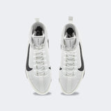 Top down view of a pair of Nike Machomai 3 boxing shoes in white, available at Combat Corner.