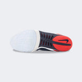 Bottom view showing the rubber outsole and tread pattern of the Nike Freek wrestling shoe in SE white, available at Combat Corner.