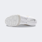 Bottom view showing the rubber outsole and tread pattern of the Nike Freek wrestling shoe in white, available at Combat Corner.