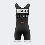 CRNR Singlet, Wrestling Singlet, Kids Singlet, Mens Singlet, Product photo of Combat Corner’s premium Orca Wrestling Singlet. This photo shows the back of Combat Corner’s Orca Singlet. This Orca Singlet is part of Combat Corner’s Collegiate Singlet Series and gives you champion performance in Folkstyle wrestling. Plus, this singlet serves all wrestling athletes. This singlet is designed for kids to adults.