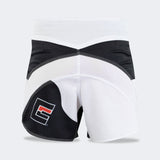 Combat Corner Fight Shorts, White Fight Shorts, MMA Shorts, BJJ Shorts, Hybrid Fight Shorts, CRNR shorts