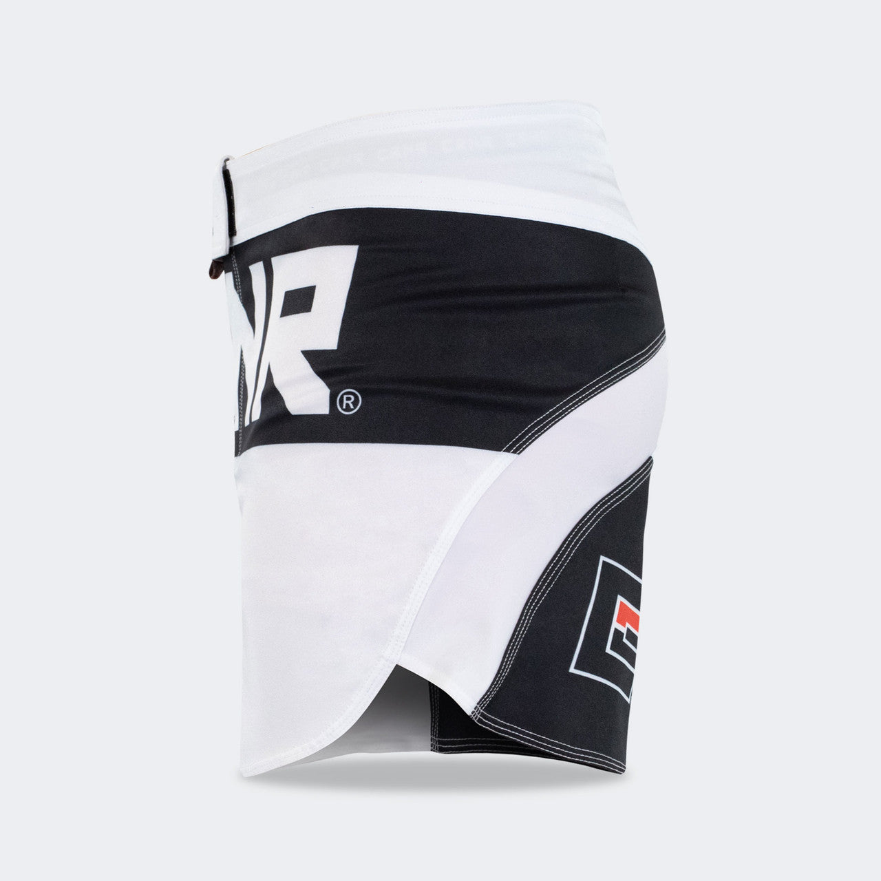 Combat Corner Fight Shorts, White Fight Shorts, MMA Shorts, BJJ Shorts, Hybrid Fight Shorts, CRNR shorts
