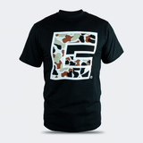 Front view of the Camo Icon T-Shirt by Combat Corner featuring a large camouflage-patterned square icon graphic across the chest.
