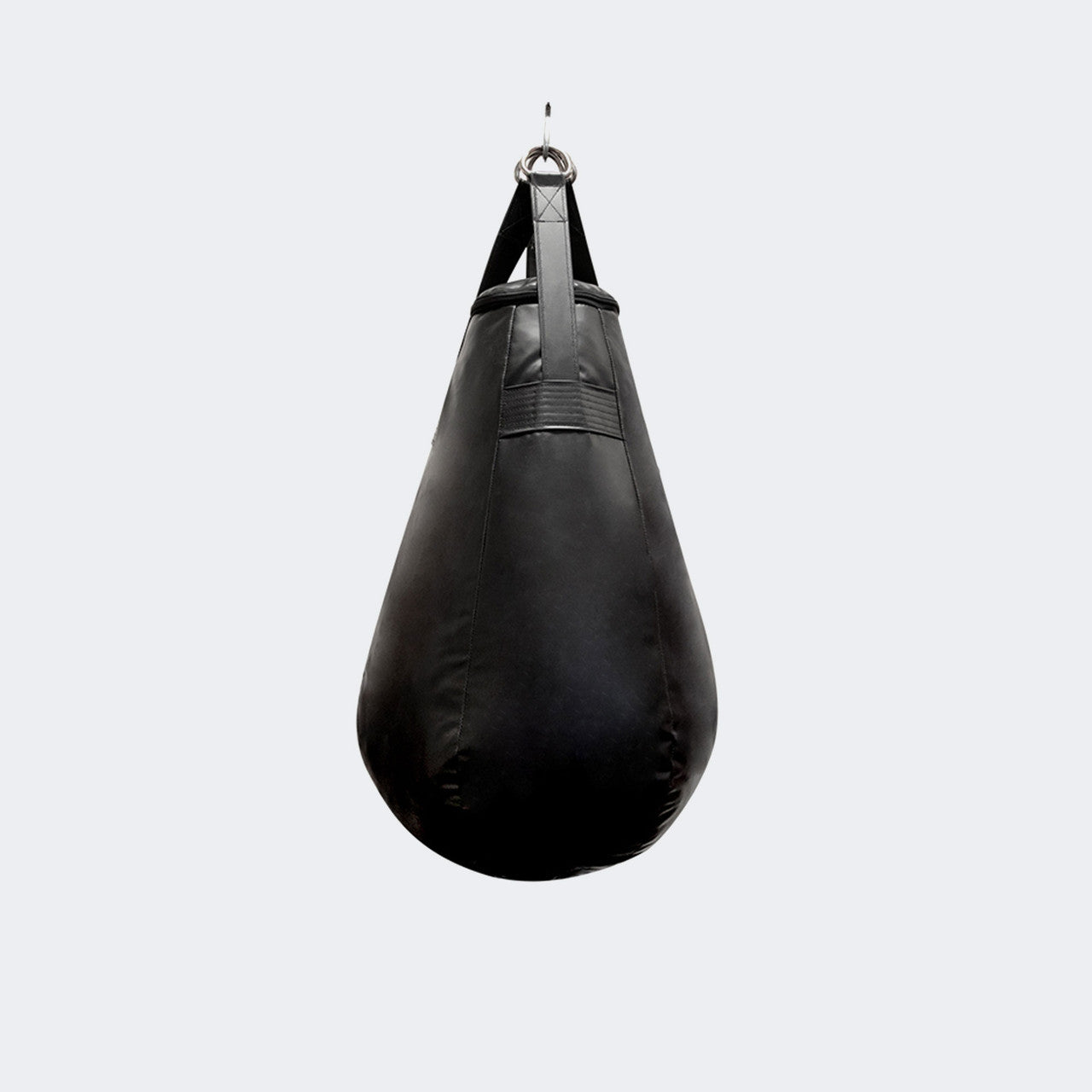 Photo of the side of Combat Corner's black Made in the USA Premium Tear Drop Punching Bag.