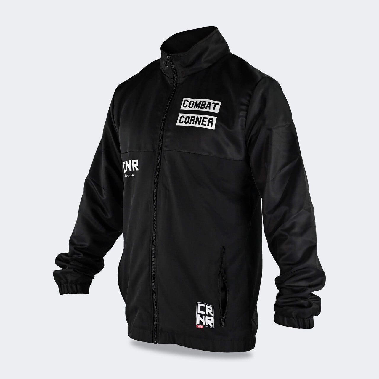 CRNR Tech Full Zip Jacket Wind Breaker, Black Wind Breaker, CRNR Wind Breaker, MMA Warm Up, MMA Wind Breaker