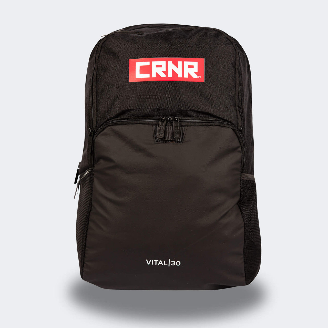 Product photo of the front of the black Combat Corner Vital 30 Training Backpack